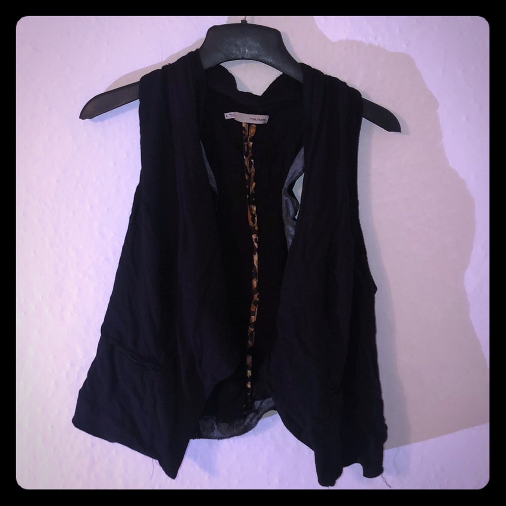 Maurices Open Faced Black Vest